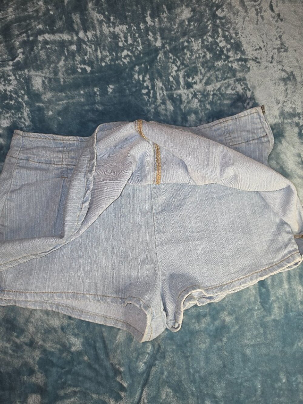 Micro Mini Pleated Skort - Light Wash - Picture 6 of 7